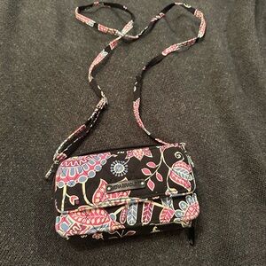 Vera Bradley Black and Pink Floral Women's Bag